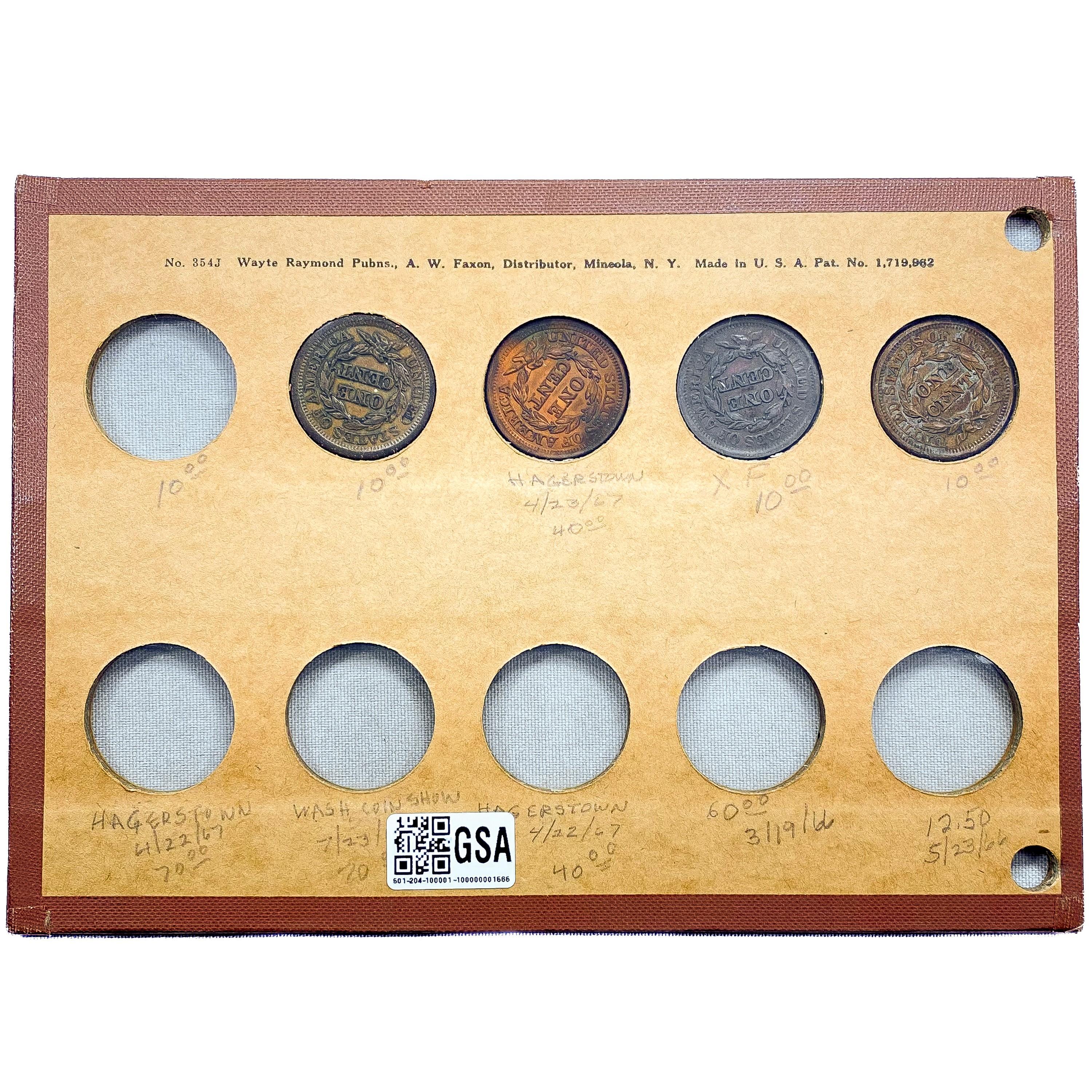 1851-1854 US Large Cents Set [4 Coins]