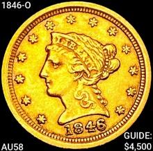 1846-O $2.50 Gold Quarter Eagle CHOICE AU