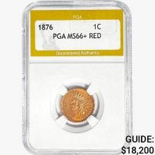 1876 Indian Head Cent PGA MS66+ RED