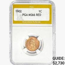 1902 Indian Head Cent PGA MS66 RED