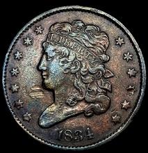 1834 Classic Head Half Cent NEARLY UNCIRCULATED