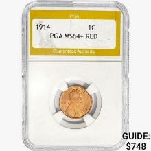 1914 Wheat Cent PGA MS64+ RED