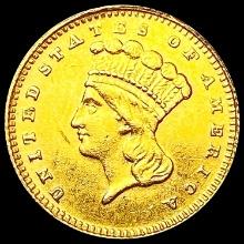 1874 Rare Gold Dollar CLOSELY UNCIRCULATED