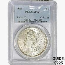 1884 Morgan Silver Dollar PCGS MS63