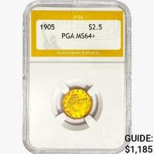 1905 $2.50 Gold Quarter Eagle PGA MS64+