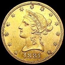 1881 $10 Gold Eagle CLOSELY UNCIRCULATED