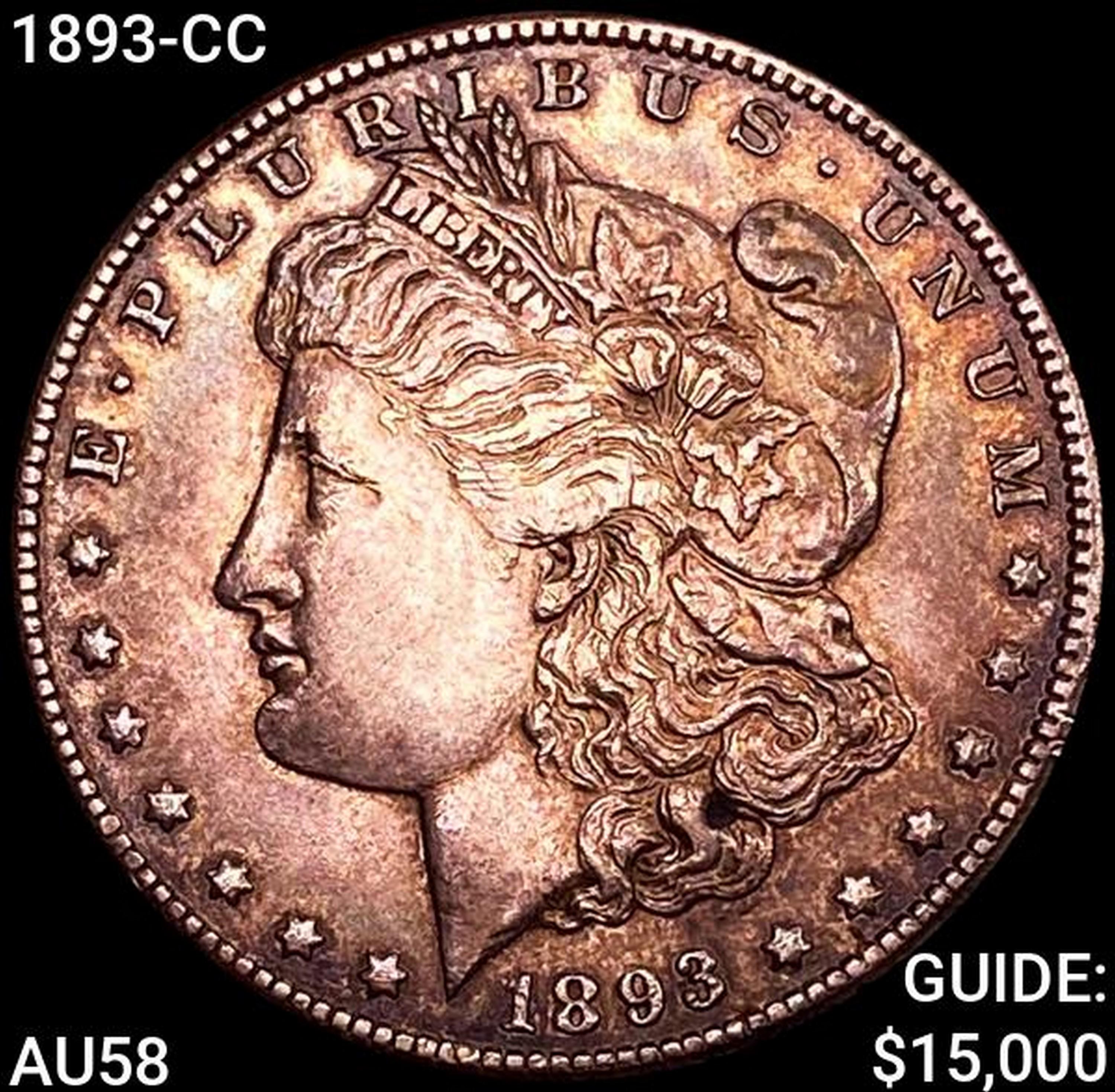 1893-CC Morgan Silver Dollar CHOICE AU