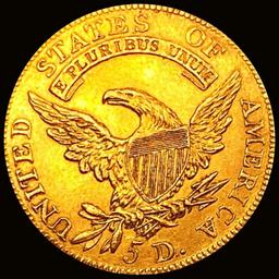 1808 $5 Gold Half Eagle CHOICE BU+