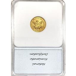 1873-S $2.50 Gold Quarter Eagle NNC MS61