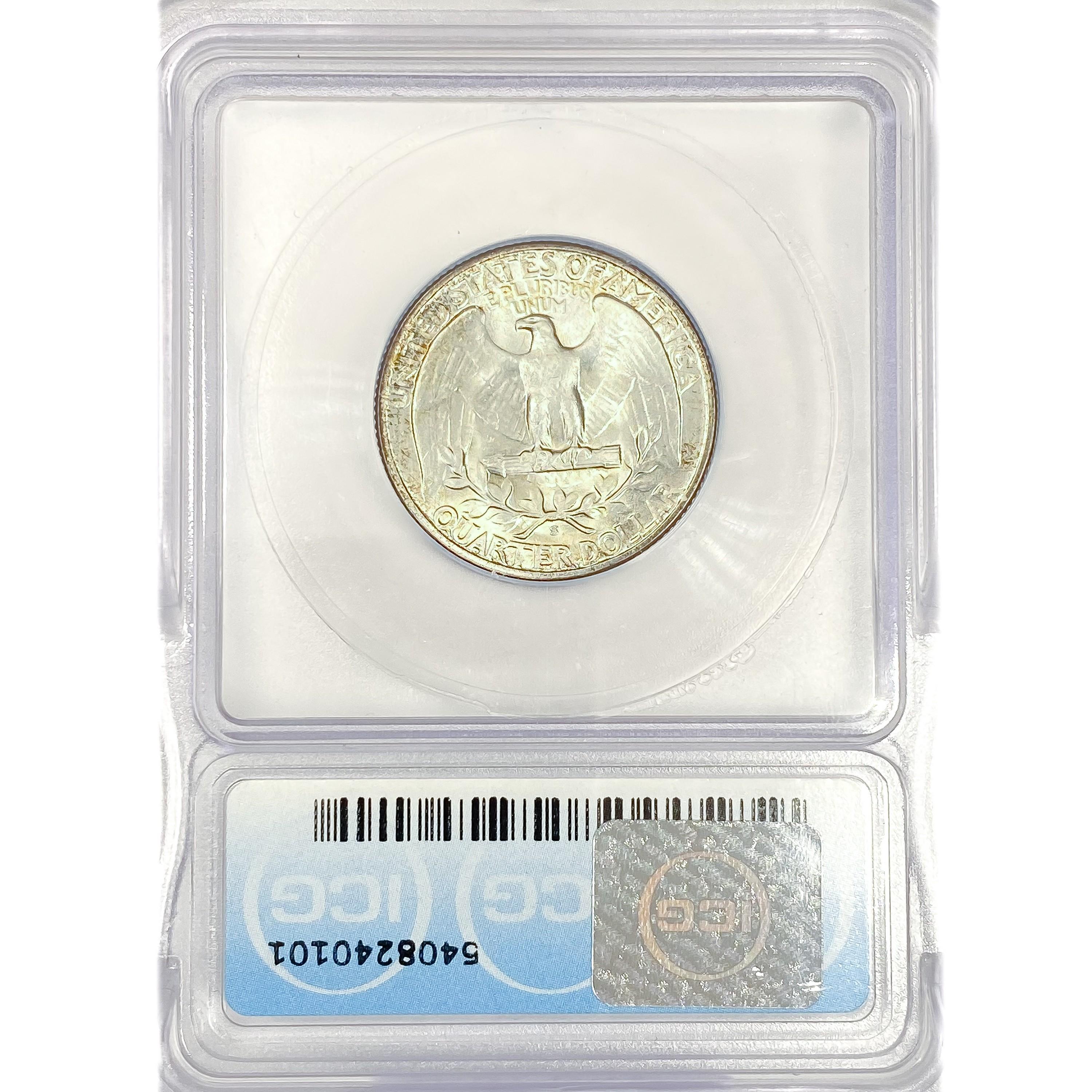 1945-S Washington Silver Quarter ICG MS67+