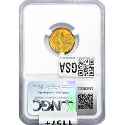 1925-D $2.50 Gold Quarter Eagle NGC MS65