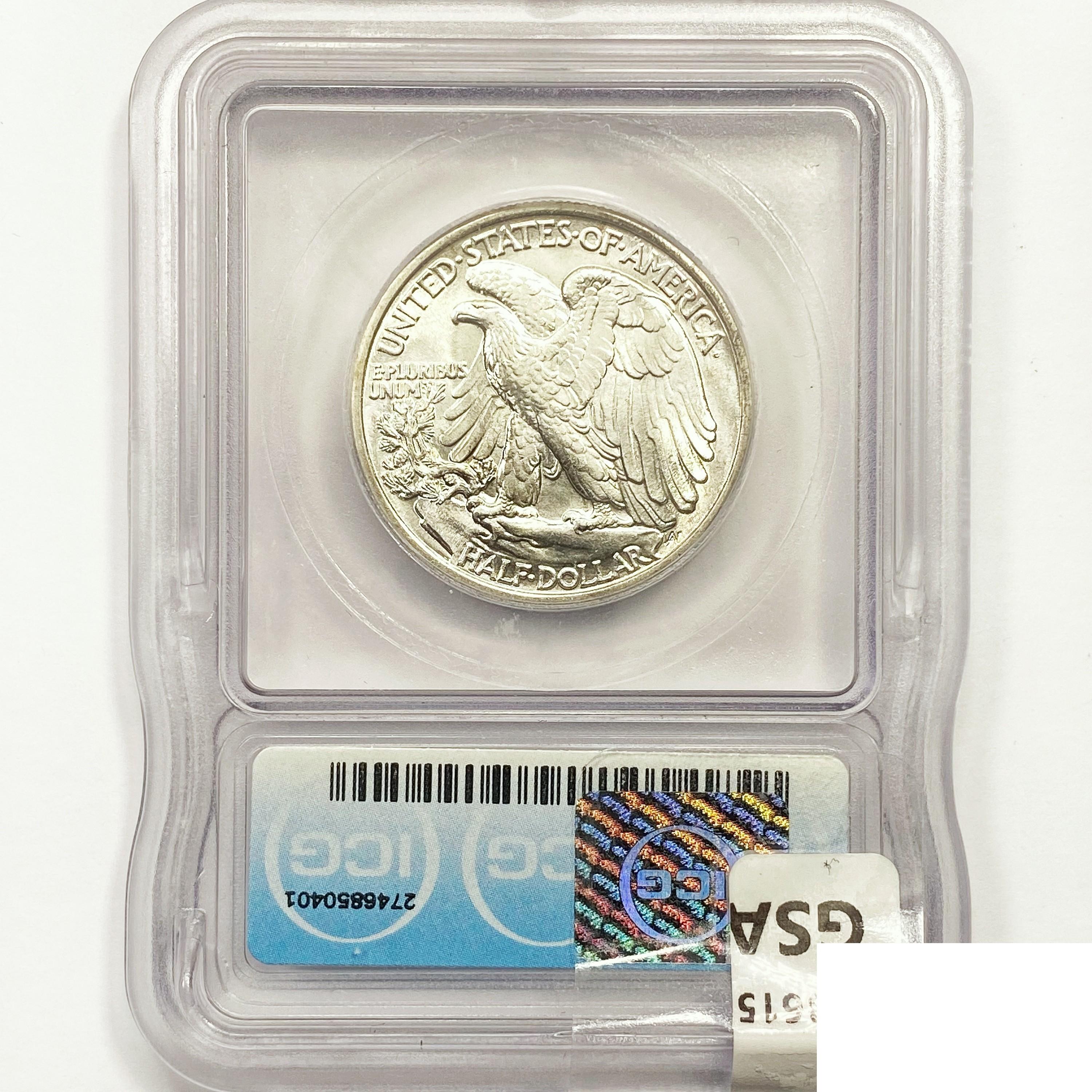 1942 Walking Liberty Half Dollar ICG MS64