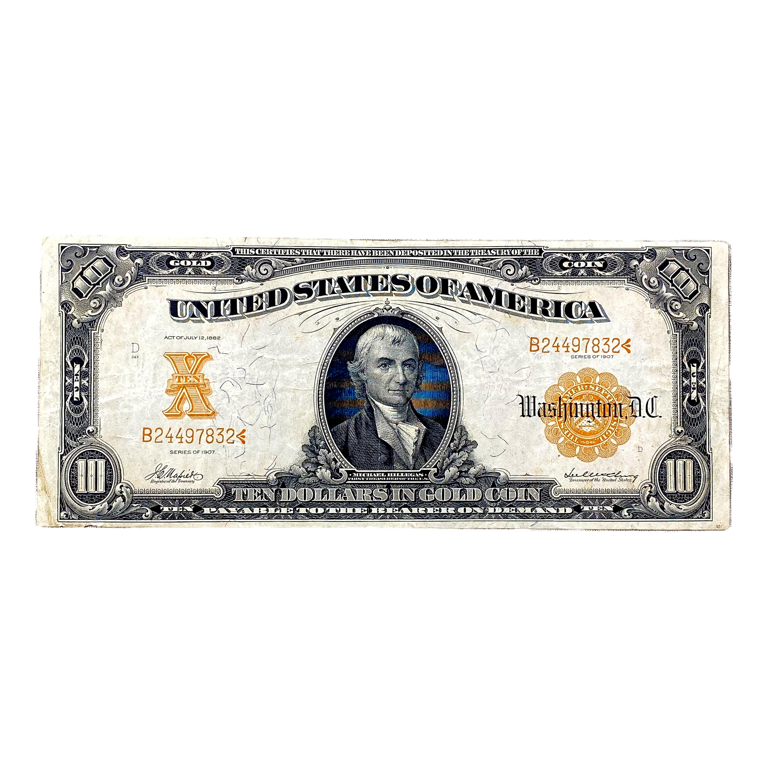 1907 $10 US Gold Certificate