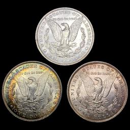 [3] Morgan Silver Dollars [1884-S, 1887, 1888] CLO