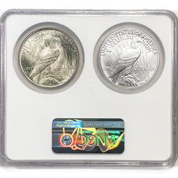 1923 & 2023 Peace GEM MS70  2 Coin Set