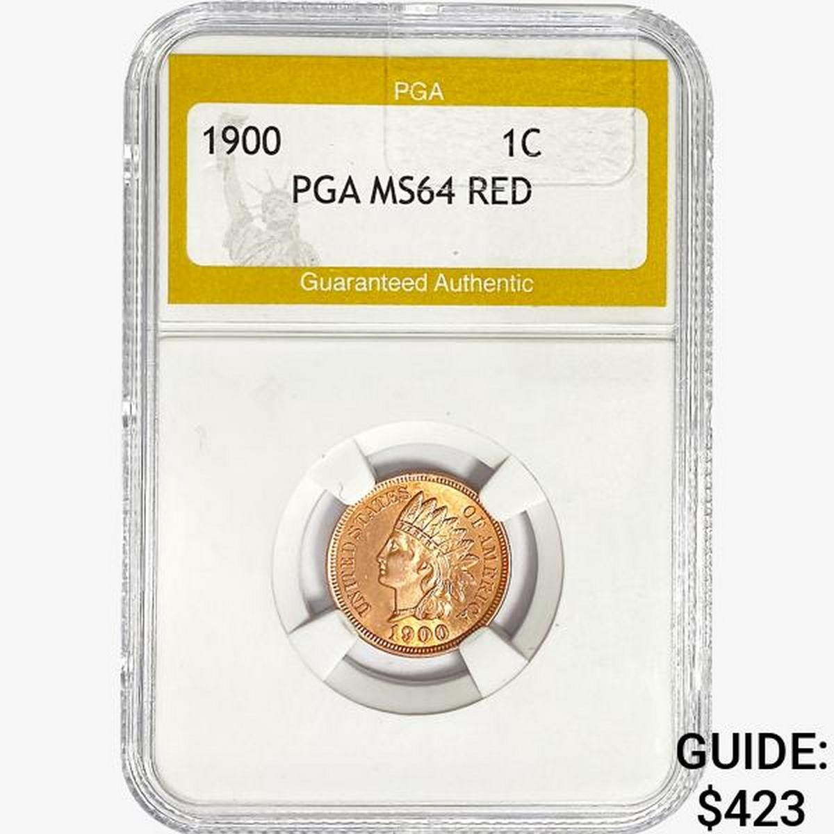 1900 Indian Head Cent PGA MS64 RED