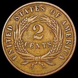 1870 Two Cent Piece NEARLY UNCIRCULATED