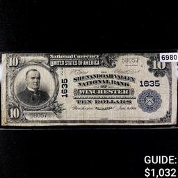 1902 $10 Winchester VA National Bank Note