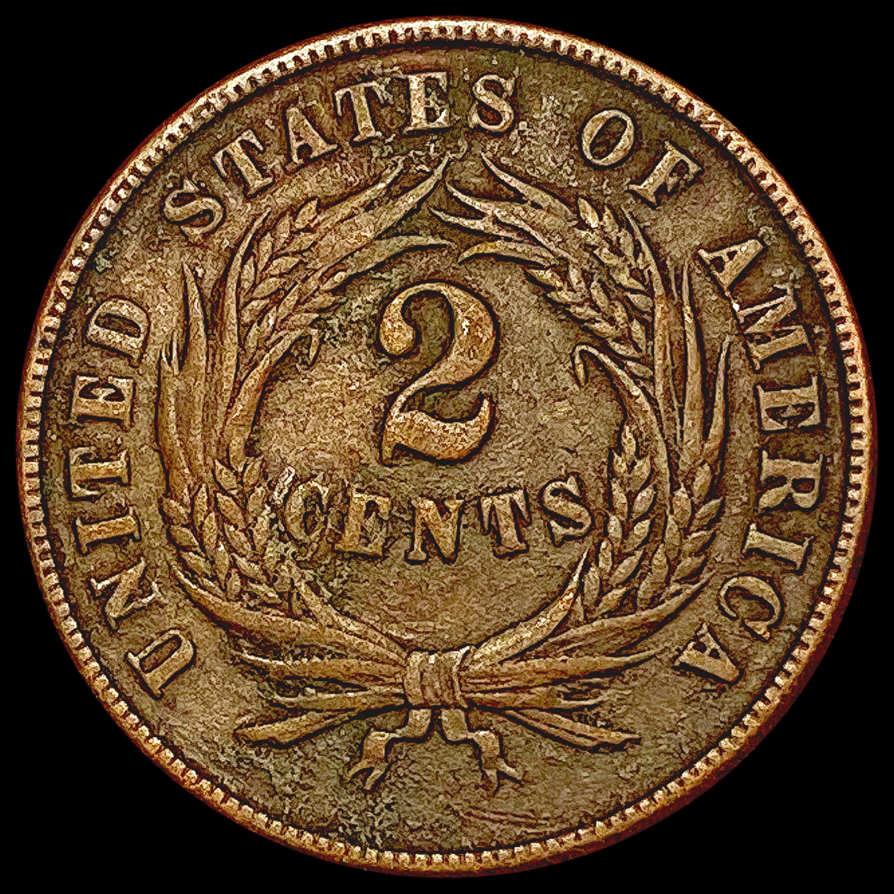 1865 Two Cent Piece NEARLY UNCIRCULATED