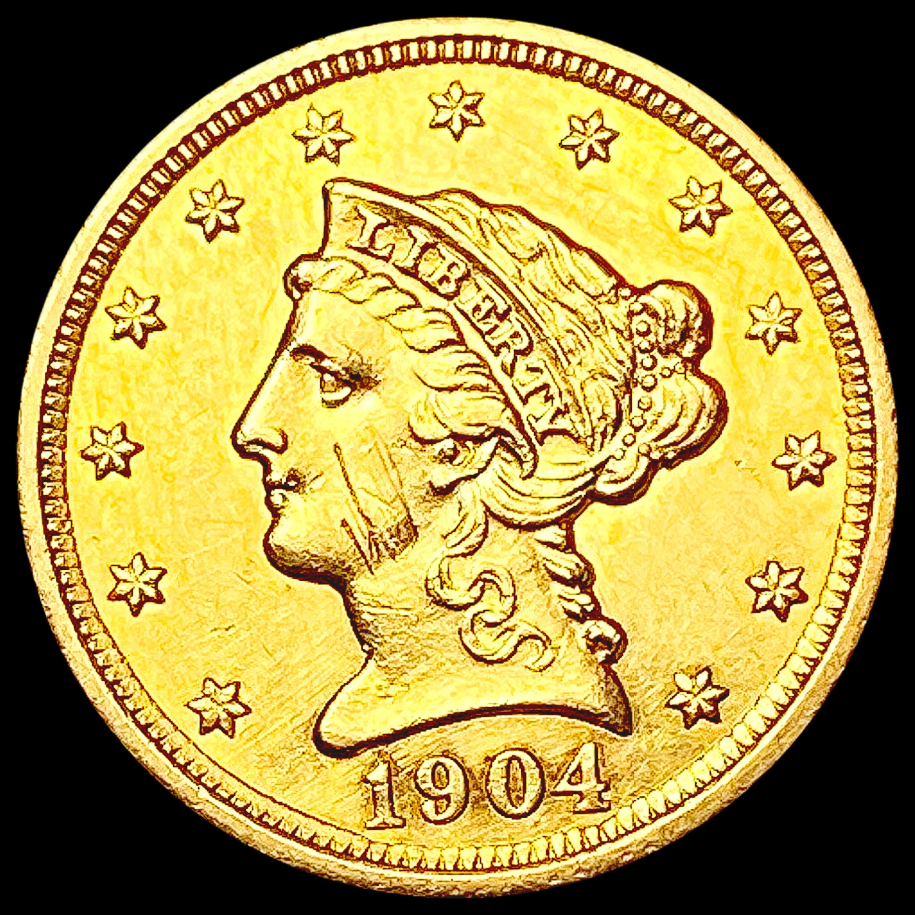 1904 $2.50 Gold Quarter Eagle CLOSELY UNCIRCULATED