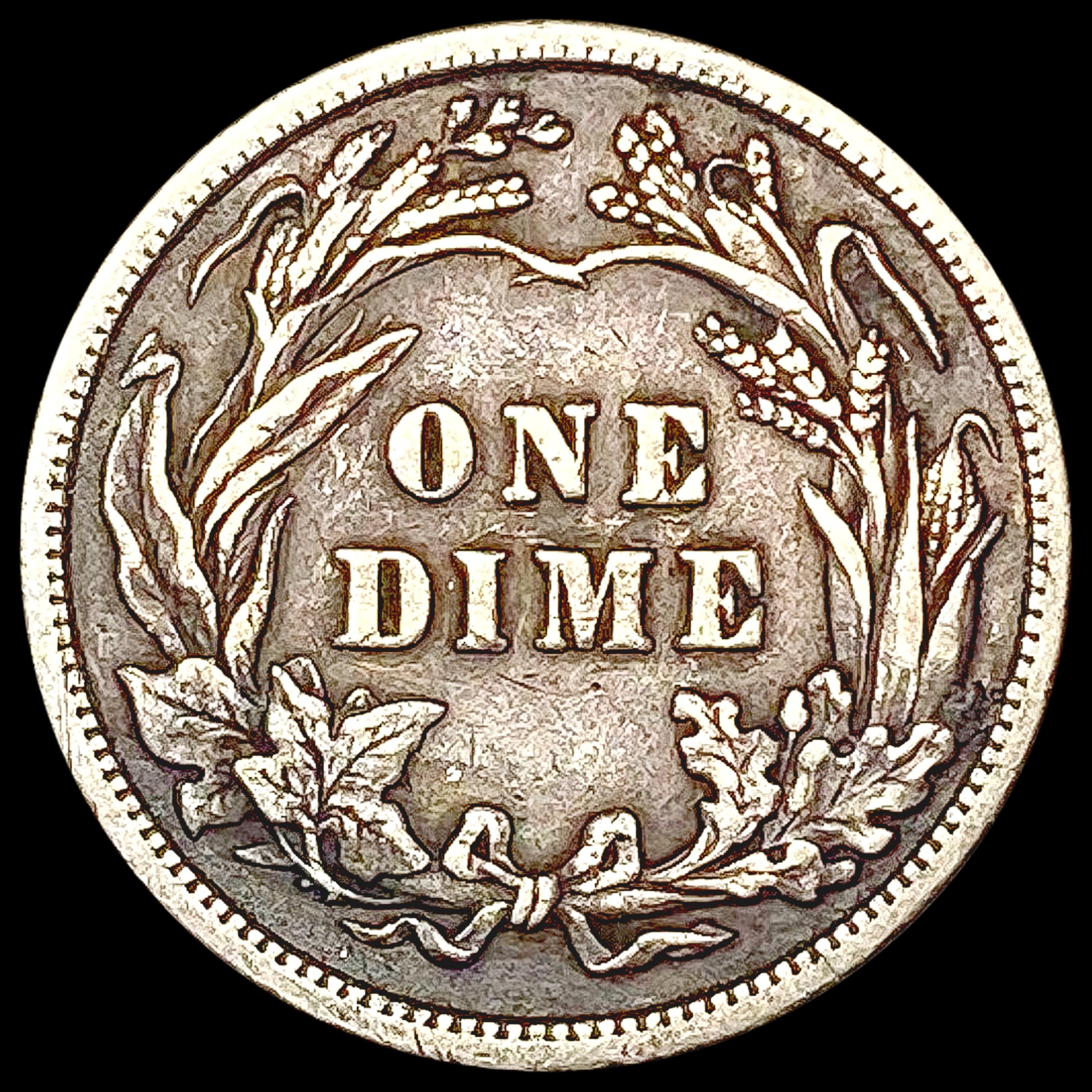 1916 Barber Dime NEARLY UNCIRCULATED