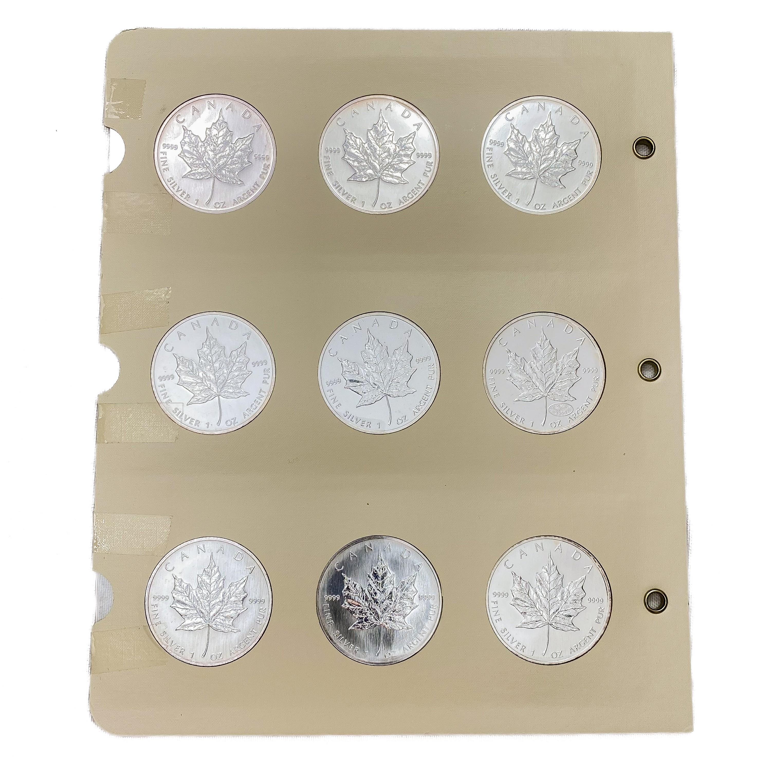 1988-2014 Canada Silver $5 Coin Book (27 Coins)