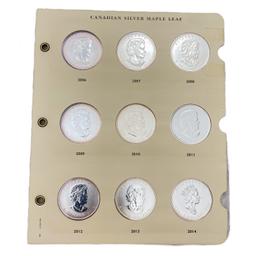 1988-2014 Canada Silver $5 Coin Book (27 Coins)