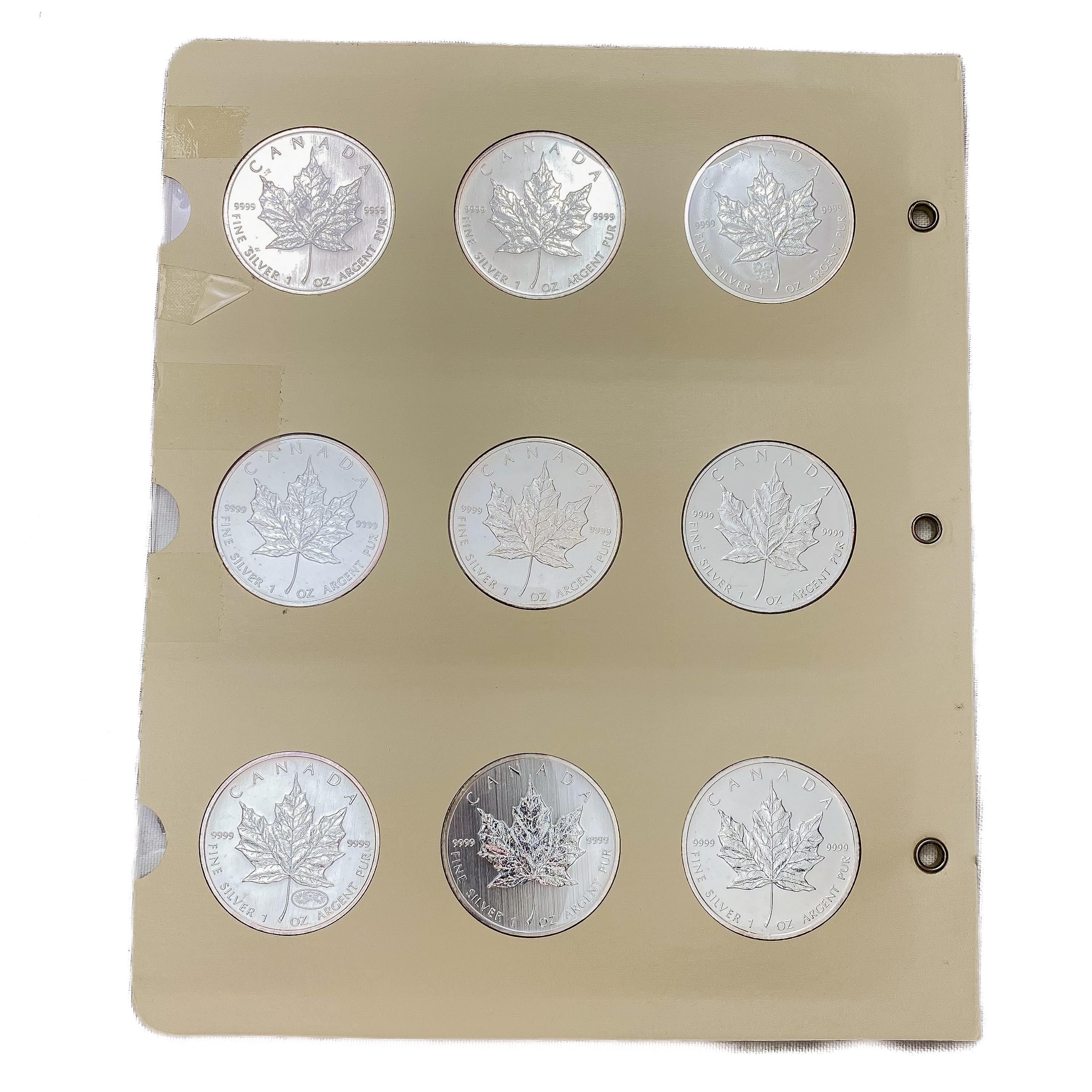 1988-2014 Canada Silver $5 Coin Book (27 Coins)