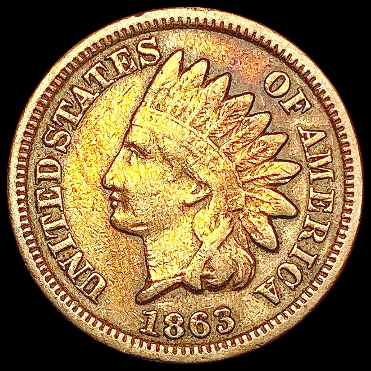 1863 Indian Head Cent NEARLY UNCIRCULATED