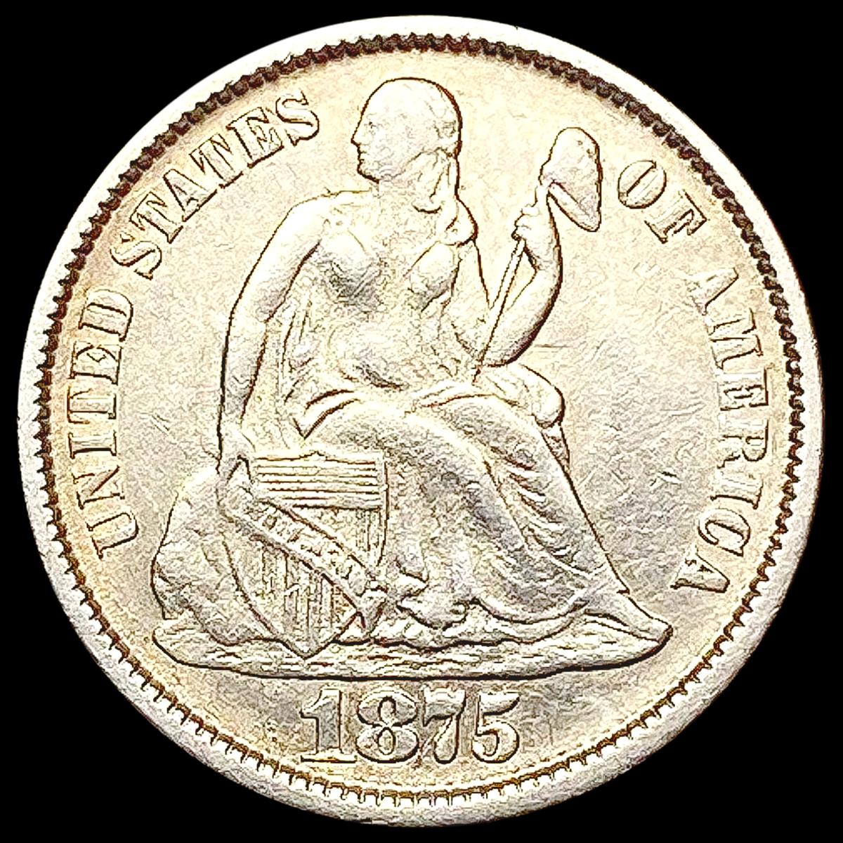 1875 Seated Liberty Dime CLOSELY UNCIRCULATED