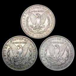 [3] Morgan Silver Dollars [1887-O, [2] 1889] CLOSE