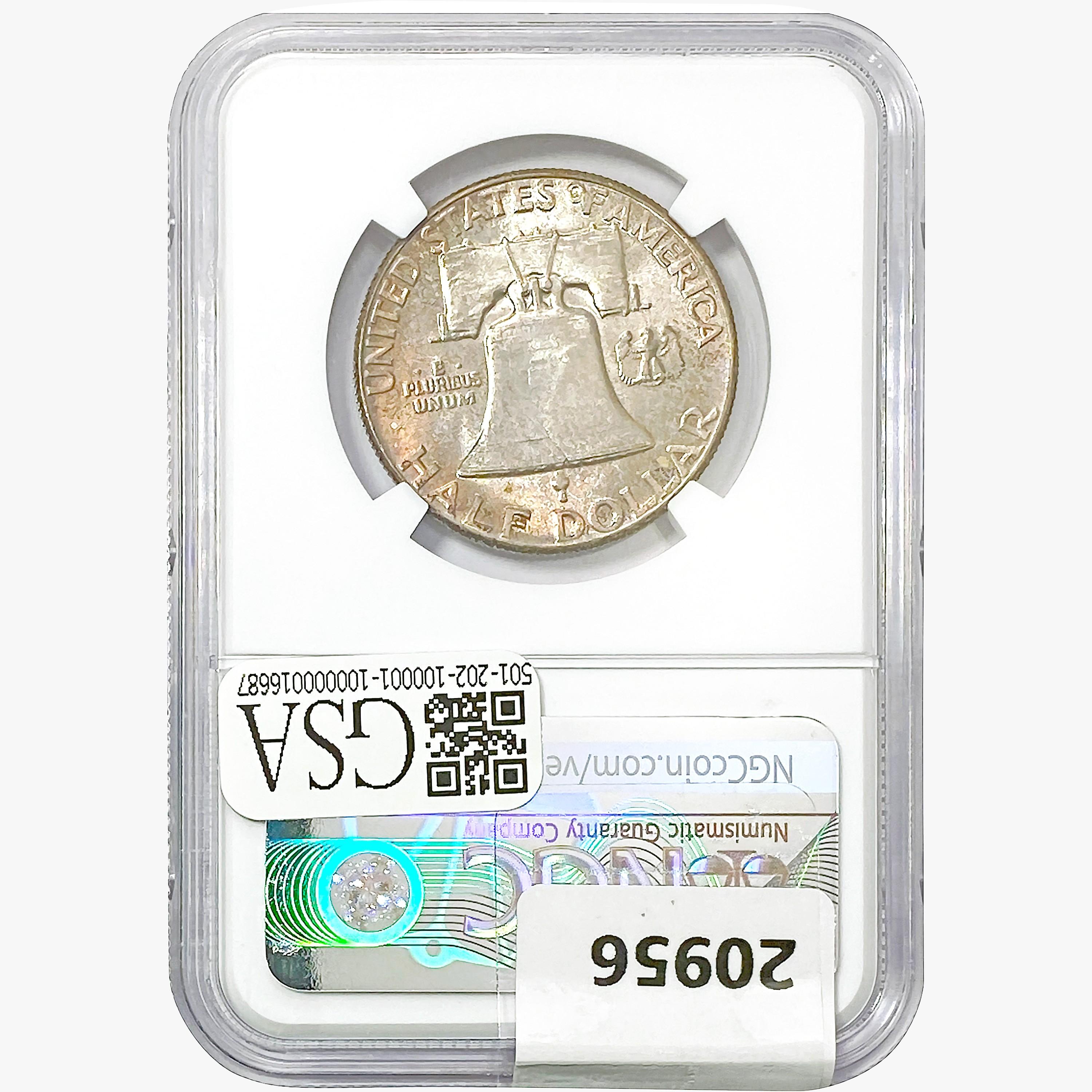 1952 Franklin Half Dollar NGC MS66