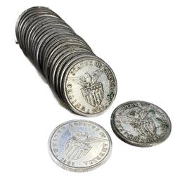 1907 US Philippines Silver Peso Roll (25 Coins)