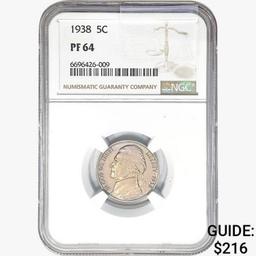 1938 Jefferson Nickel NGC PF64