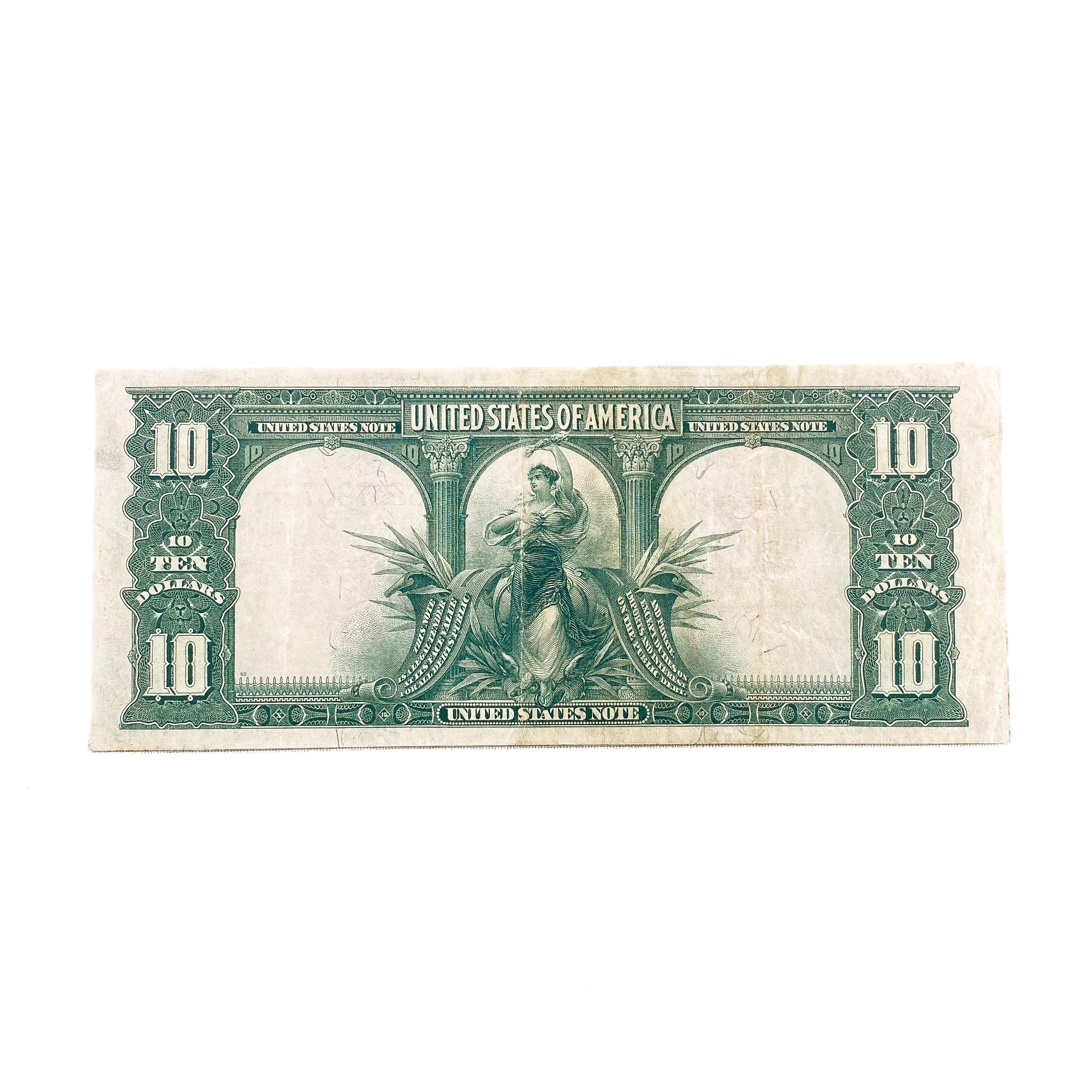 1901 $10 BISON LT UNITED STATES EF
