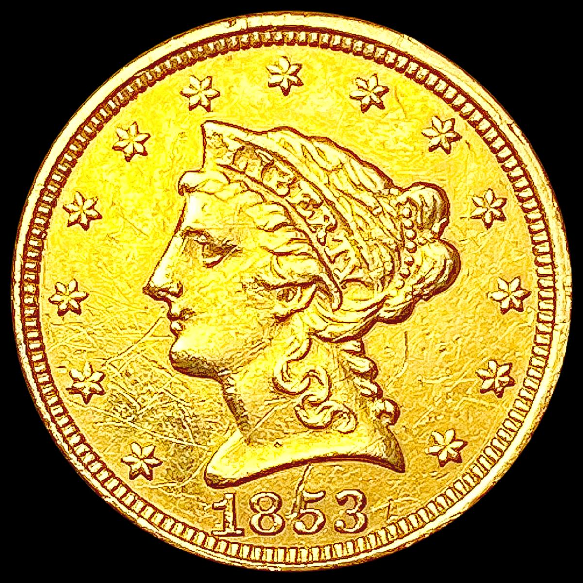 1853 $2.50 Gold Quarter Eagle CLOSELY UNCIRCULATED