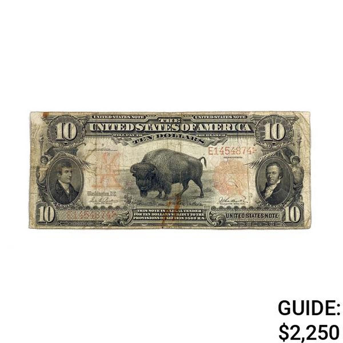 1901 $10 BISON LT UNITED STATES NOTE