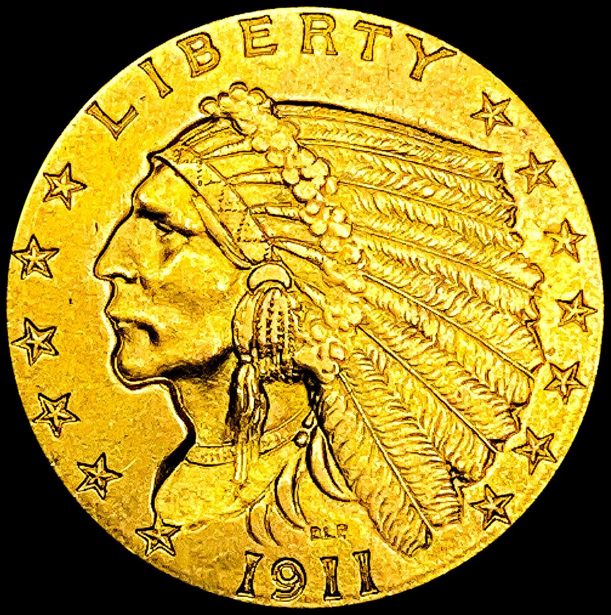 1911 $2.50 Gold Quarter Eagle CHOICE AU