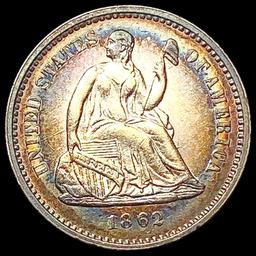 1862 Seated Liberty Half Dime UNCIRCULATED