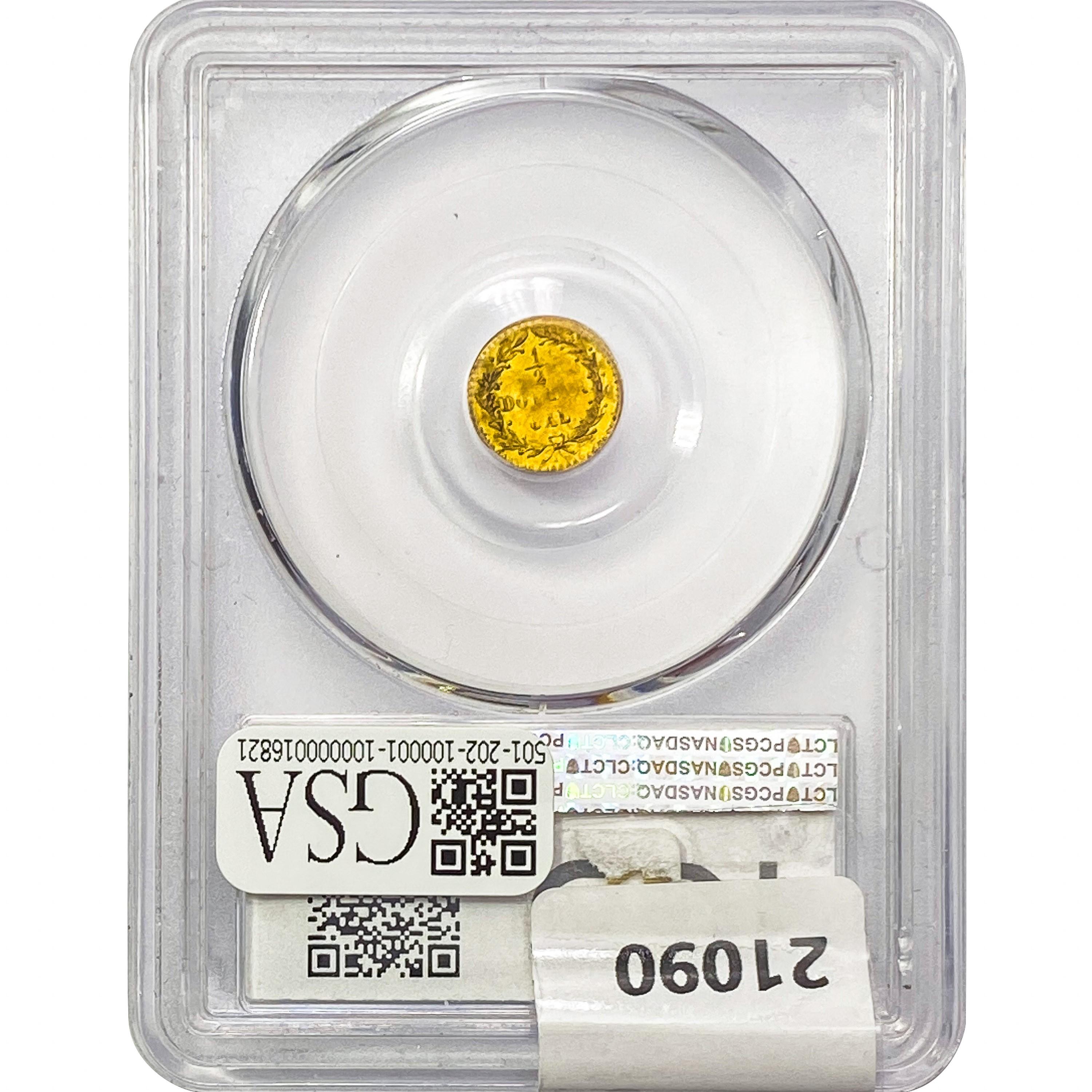 1876/5 Round California Gold Half Dollar PCGS AU58