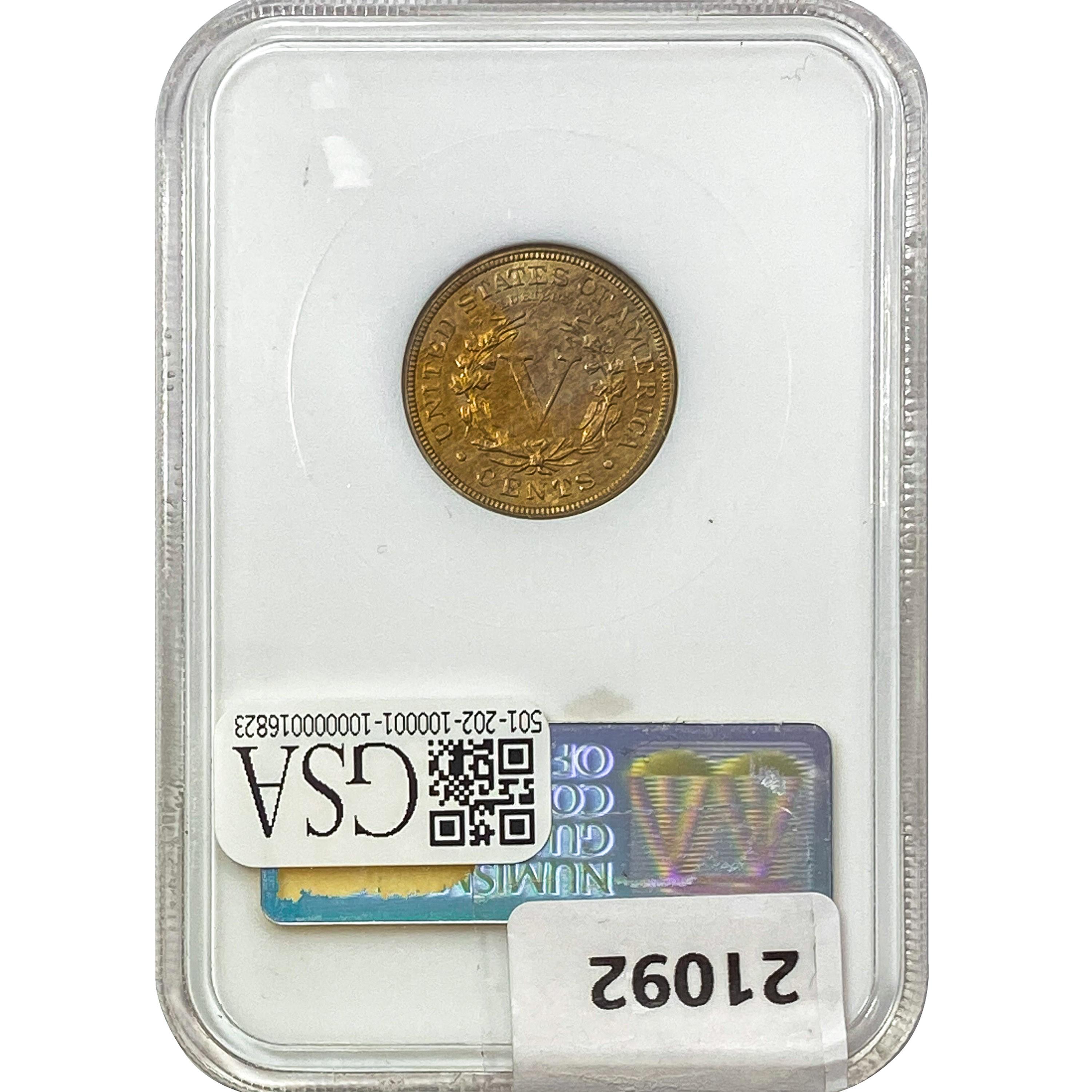 1888 Liberty Victory Nickel NGC PF62