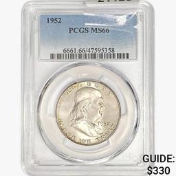 1952 Franklin Half Dollar PCGS MS66