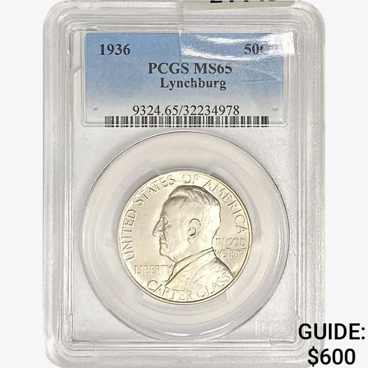 1936 Lynchburg Half Dollar PCGS MS65