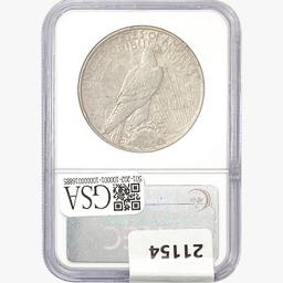 1927-D Silver Peace Dollar NGC AU53