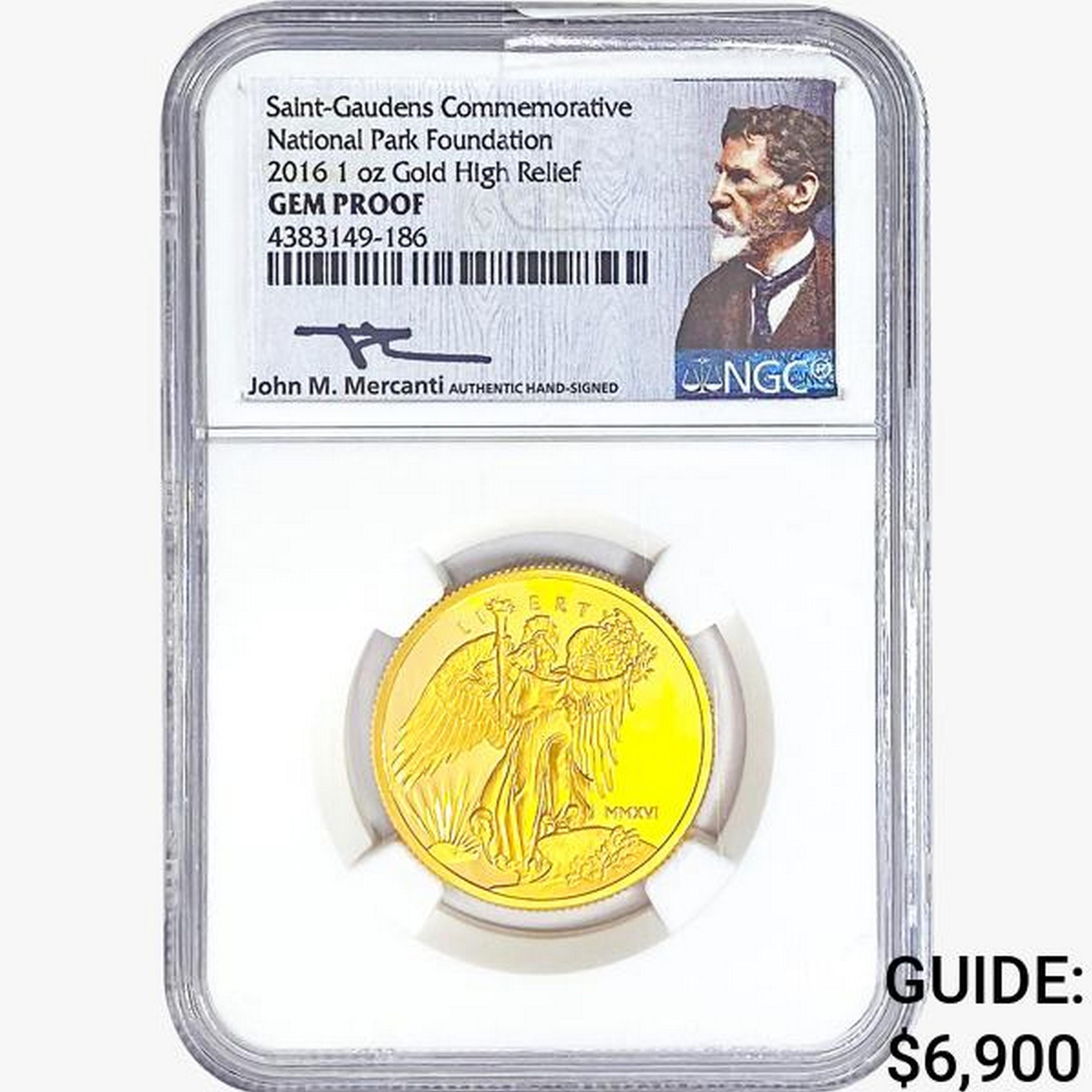 2016 1oz. Gold Saint Gaudens NGC Gem PF HR