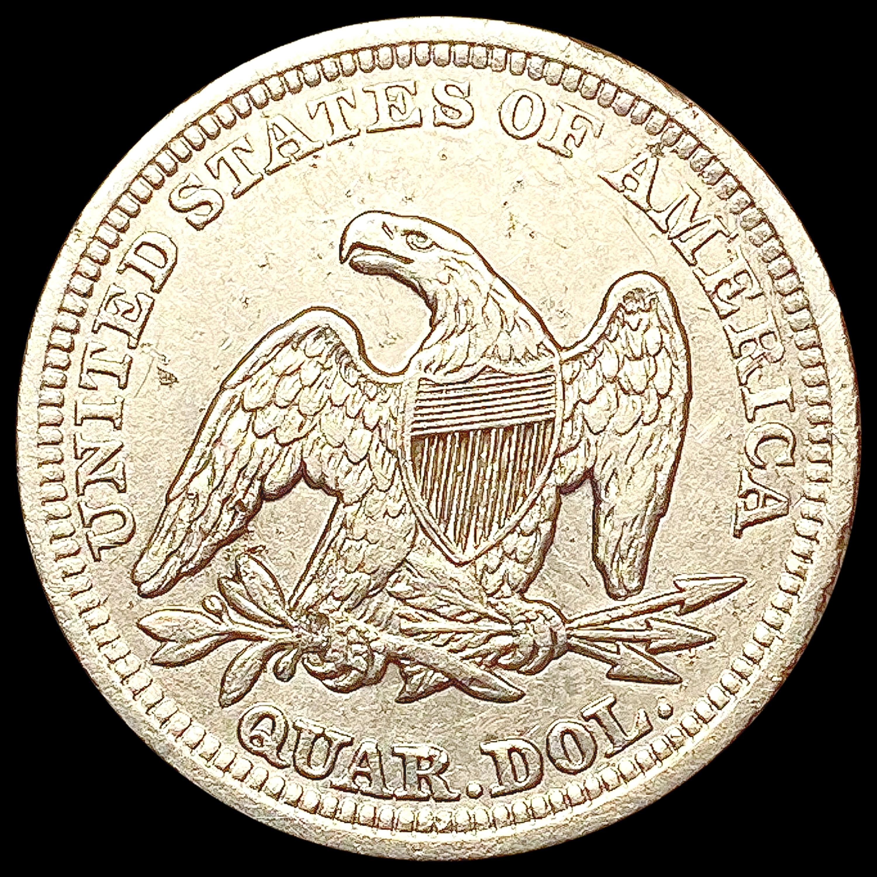 1854 Arws Seated Liberty Quarter NEARLY UNCIRCULAT