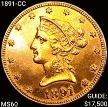 1891-CC $10 Gold Eagle