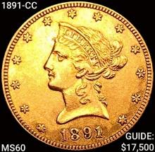 1891-CC $10 Gold Eagle