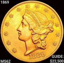 1869 $20 Gold Double Eagle