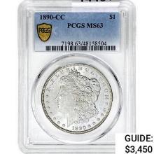 1890-CC Morgan Silver Dollar PCGS MS63